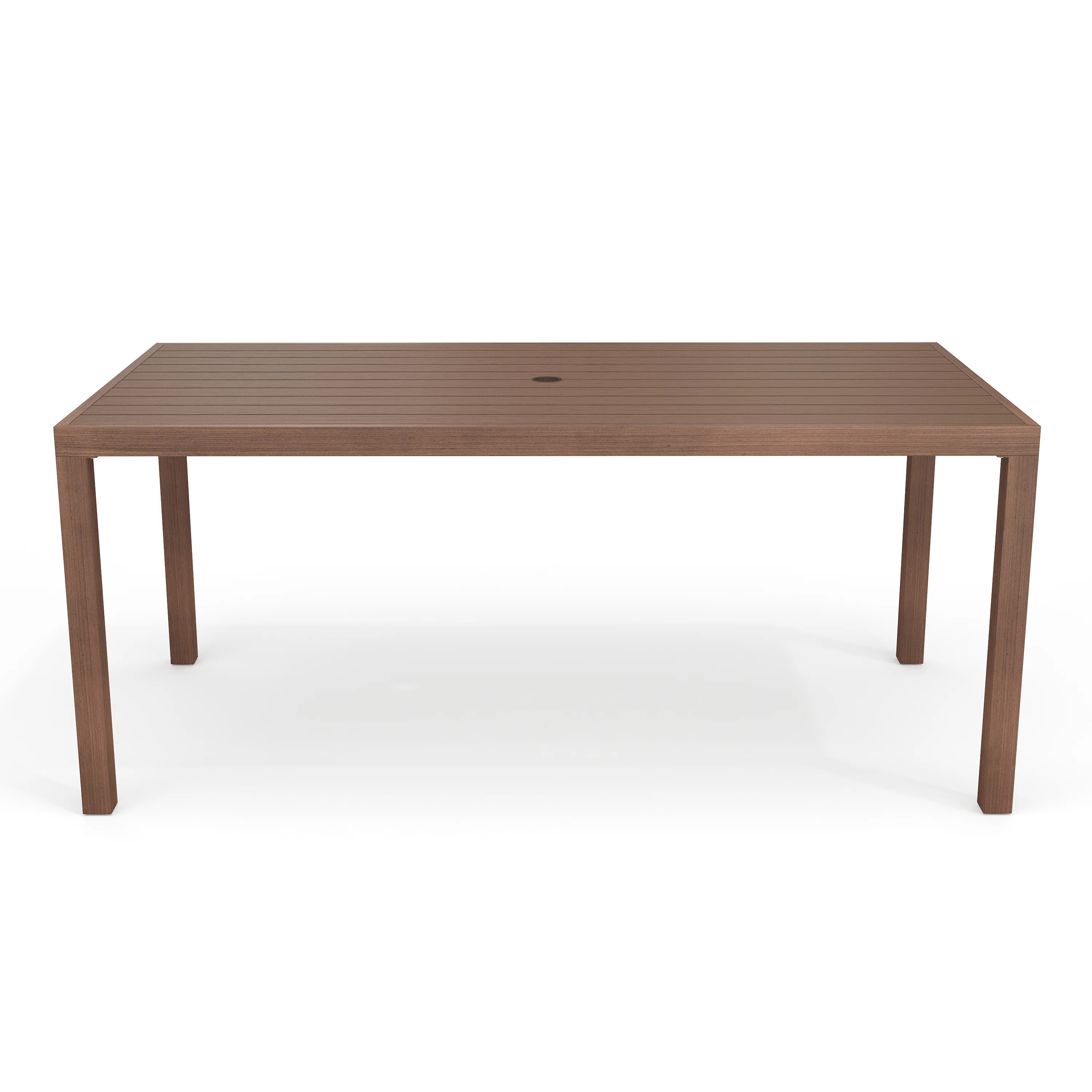 Martha Stewart Bedford 70" All-Weather Patio Dining Table With Umbrella Hole | Wayfair North America