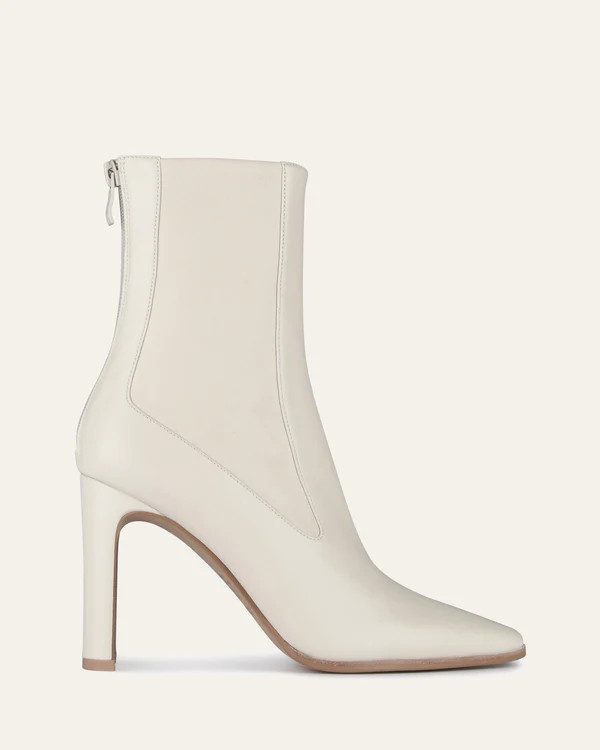 JUNE HIGH ANKLE BOOTS OFF WHITE LEATHER | Jo Mercer (AU)