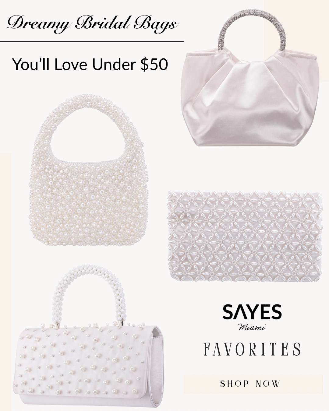 Chic, charming, and under $50 your perfect bridal clutch awaits! 🤍
#StylishBride #BridalMustHaves #BudgetFriendly #WeddingLooks #ElegantOnABudget #WeddingSeason #BridalShopping #BridalStyleGoals