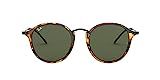 Ray-Ban RB2447 Round Sunglasses, Spotted Black Havana/G-15 Green, 49 mm | Amazon (US)