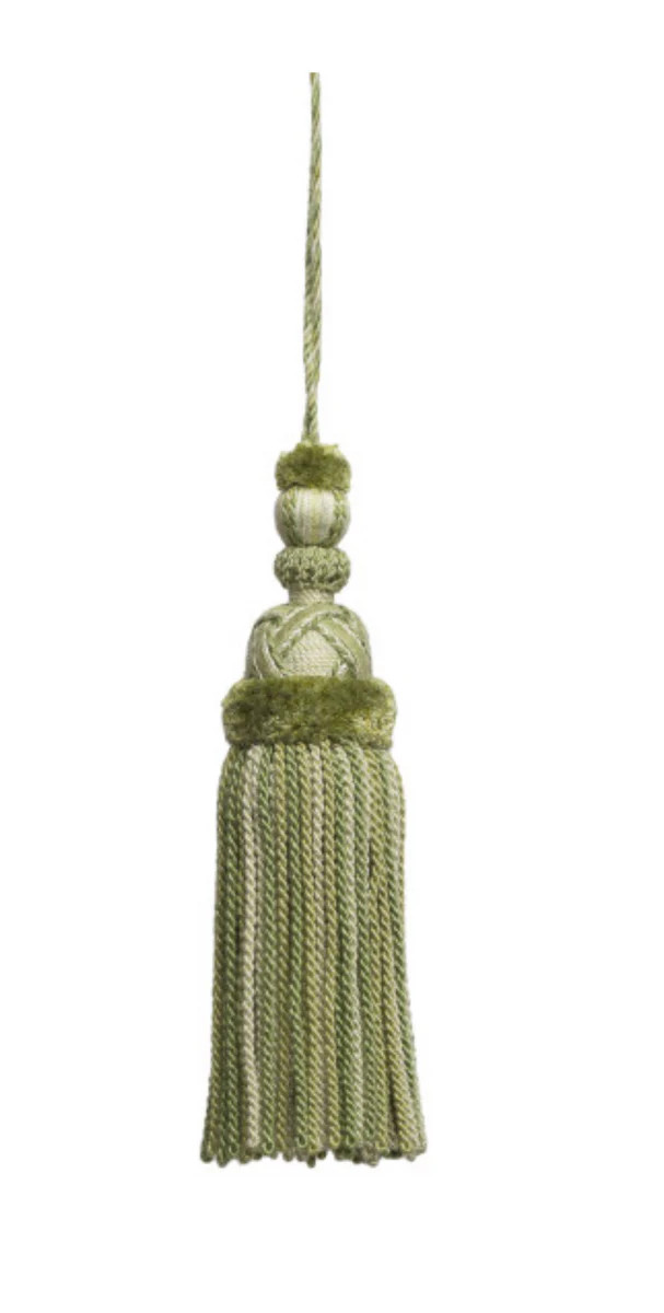 Veronique Silk Key Tassel | leaf | Christian Ladd Home