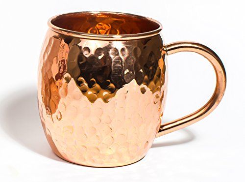 Inspired Basics Solid Copper Moscow Mule No Tin or Nickel Lining Mug Hammered Type Copper Mug 16 Oz  | Amazon (US)