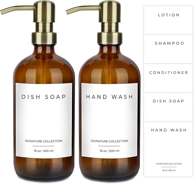 Emerson Essentials Soap Dispenser, Dish Soap for Kitchen, Bathroom Set, Hand and Dish Set, Kitche... | Amazon (US)