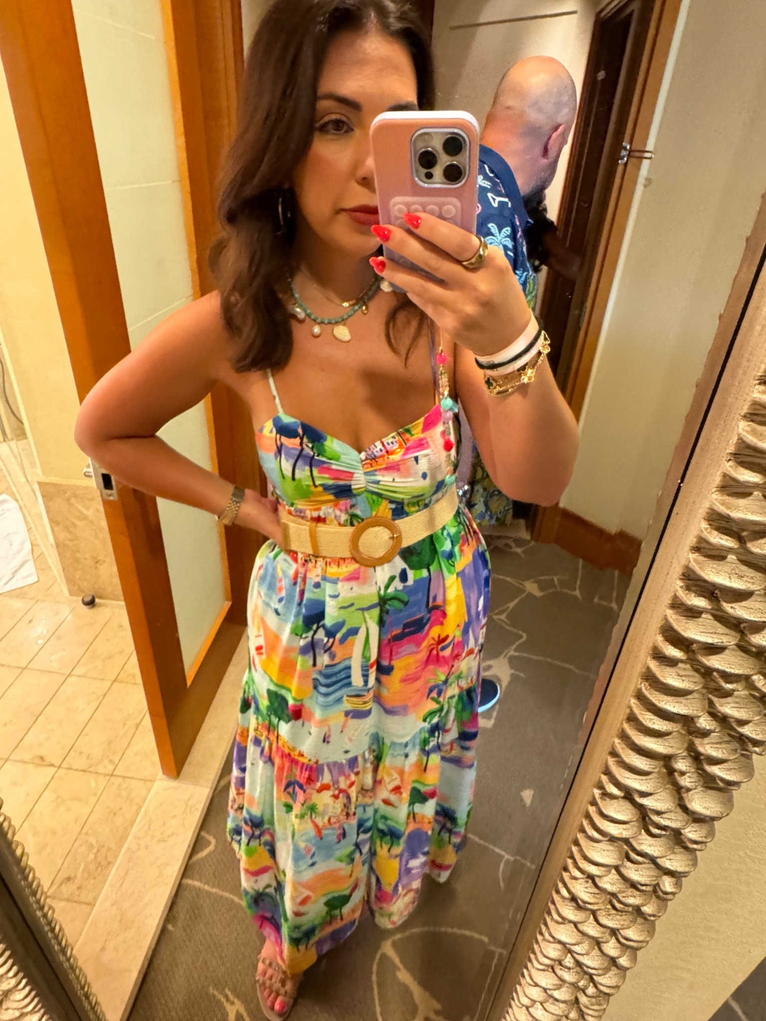 This dress runs big size down. Wearing an XS and I added a belt. 

#LTKStyleTip
