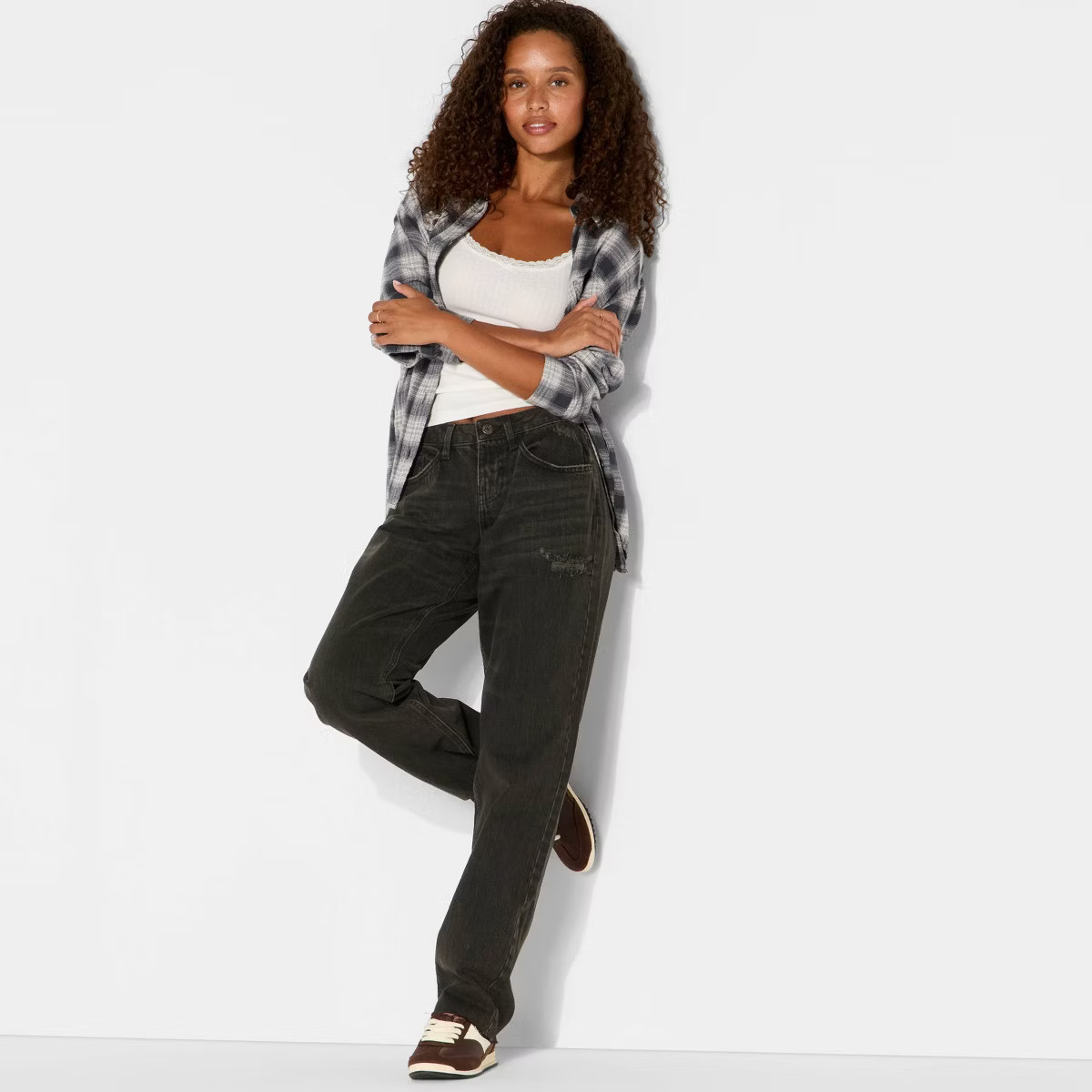 Women's Mid-Rise Straight Curvy Jeans - Wild Fable™ | Target