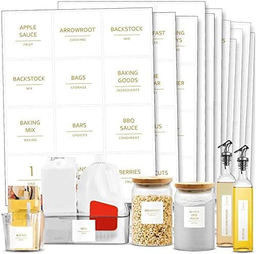 Talented Kitchen 157 Gold Minimalist Supplementary Pantry & Fridge Labels. Gold Pantry Label Sticker | Amazon (US)