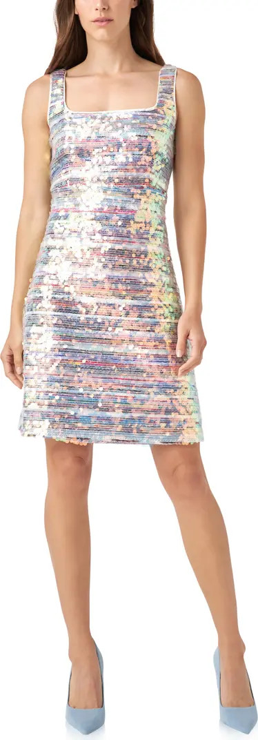 English Factory Sequin Stripe Sleeveless Minidress | Nordstrom | Nordstrom