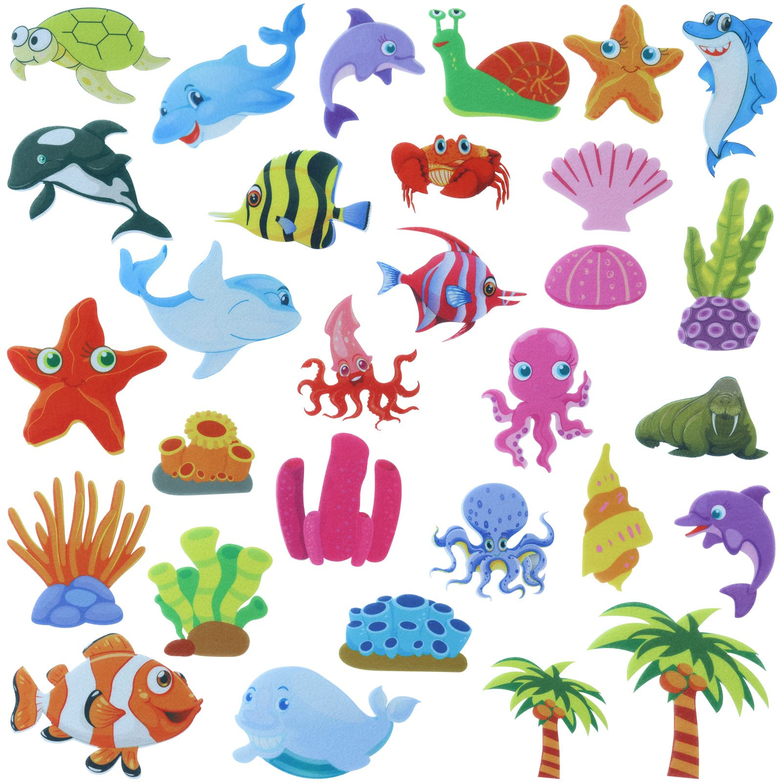 BXI 30 Pcs Ocean Felt Board Story Pieces Set for Toddlers, Preschool & Kindergarten, Precut Felt Marine Life Figures for Preschool Crafts Activity Early Learning Storytelling | Amazon (US)