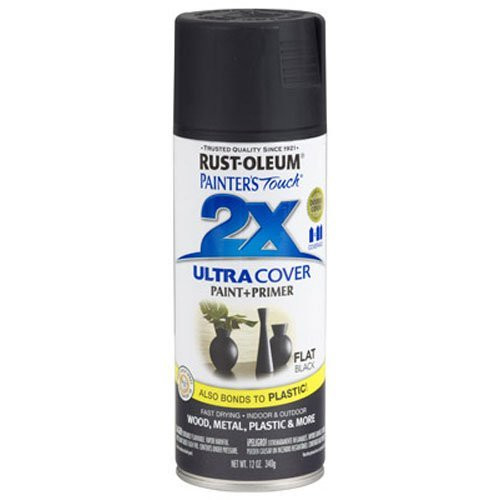 Rust-Oleum 249127 Painter's Touch 2X Ultra Cover, 12 Ounce (Pack of 1), Flat Black | Amazon (US)