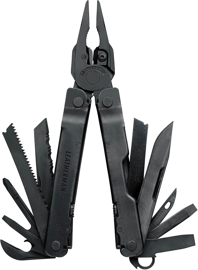 LEATHERMAN, Super Tool 300 Multitool with Premium Replaceable Wire Cutters and Saw, Black with MO... | Amazon (US)