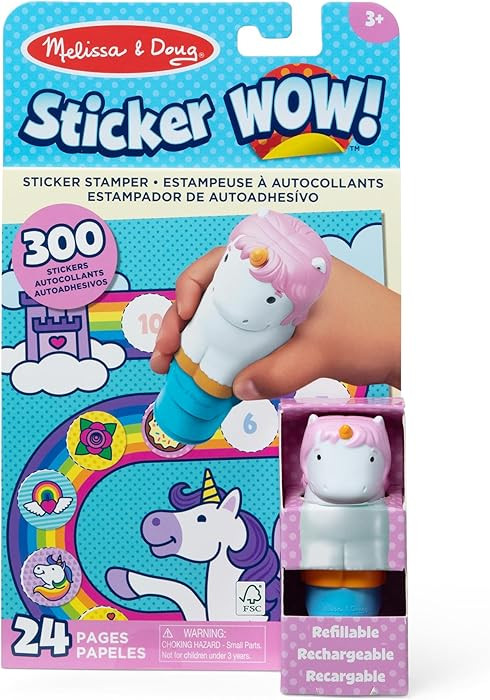 Melissa & Doug Sticker Wow!™ 24-Page Activity Pad and Sticker Stamper, 300 Stickers, Arts and C... | Amazon (US)