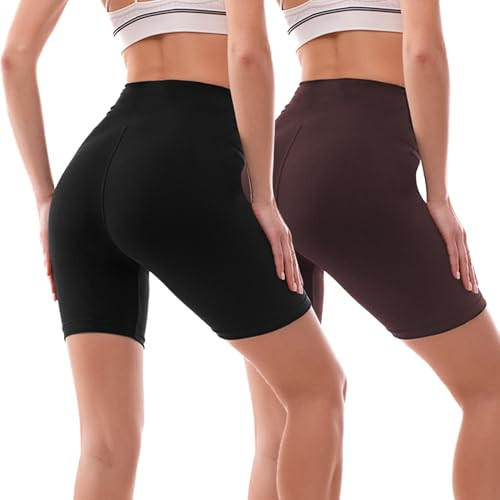 Amazon.com: Ipletix 2 Pack Biker Shorts Women, 6" High Waisted Yoga Running Workout Spandex Short... | Amazon (US)