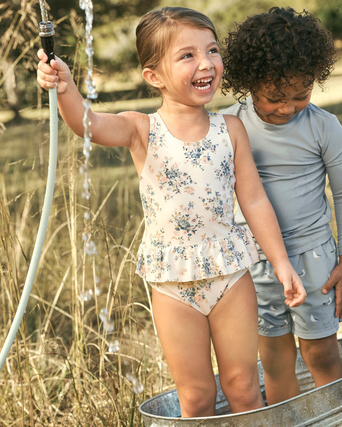 Toddler Recycled Ruffle Swimsuit - Little Planet | Carter's | Carter's Inc