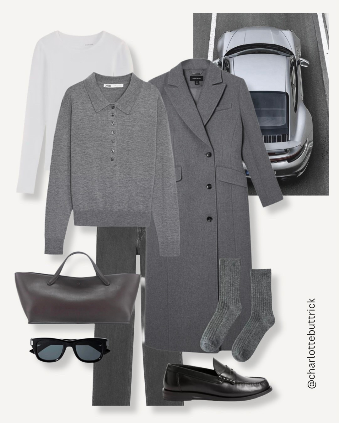 Grey minimal outfit - trending 2026 colour

Straight leg jeans COS
KAREN MILLEN long grey coat
Zara knitwear
The row Idaho dupe bag Amazon
Leather loafers 


#LTKuk #LTKwinter #LTKbag