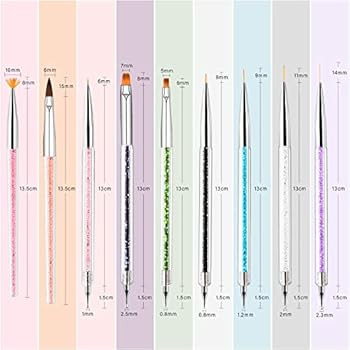 TOCOLES Nail Art Brushes, 9PCS Nail Brushes for Nail Art with Nail Liner Brush and Nail Dotting P... | Amazon (US)