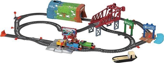 Thomas & Friends Talking Thomas & Percy Train Set, motorized train and track set for preschool ki... | Amazon (US)