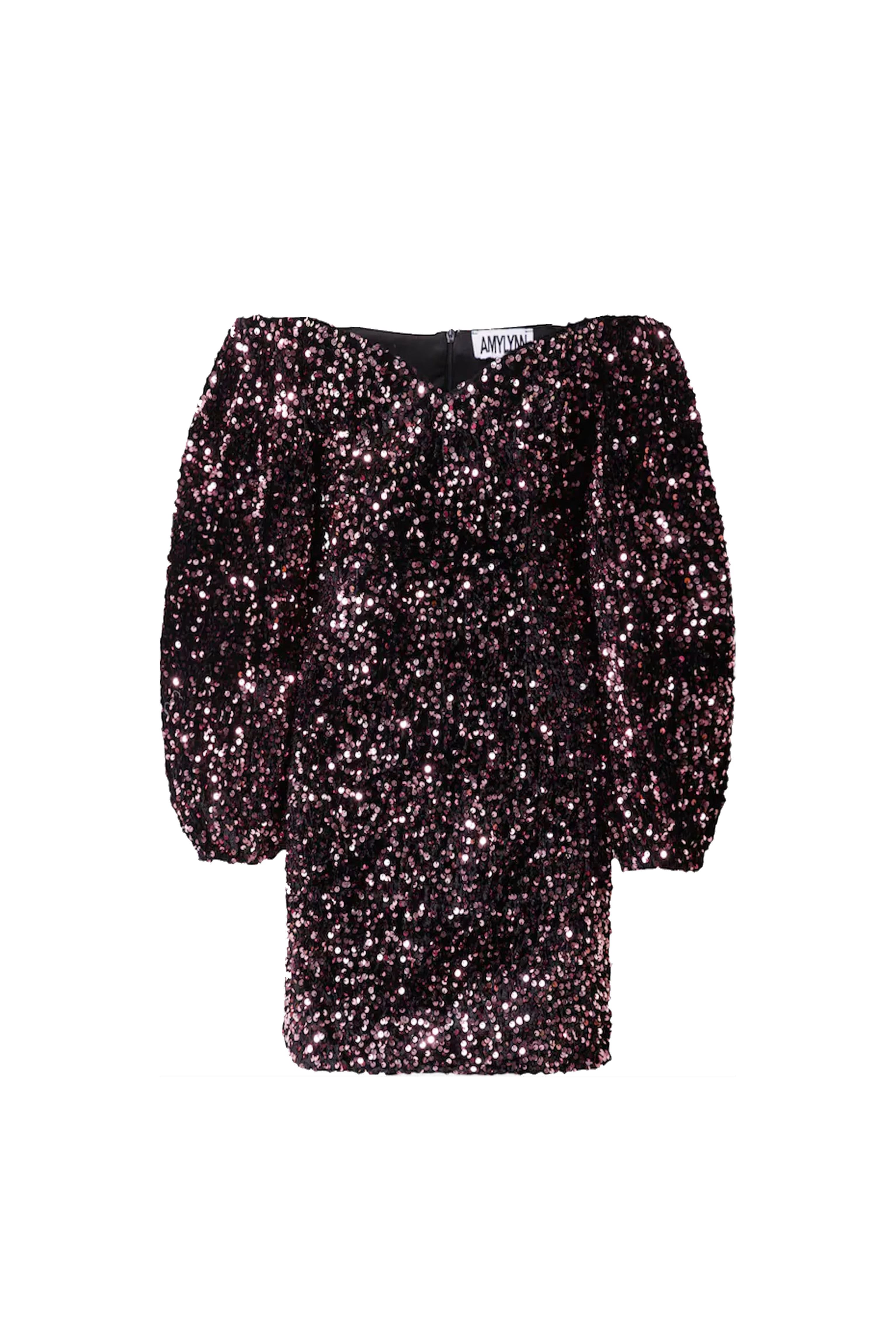 Skylar Sequin Puff Sleeve Dress | Wolf & Badger (US)