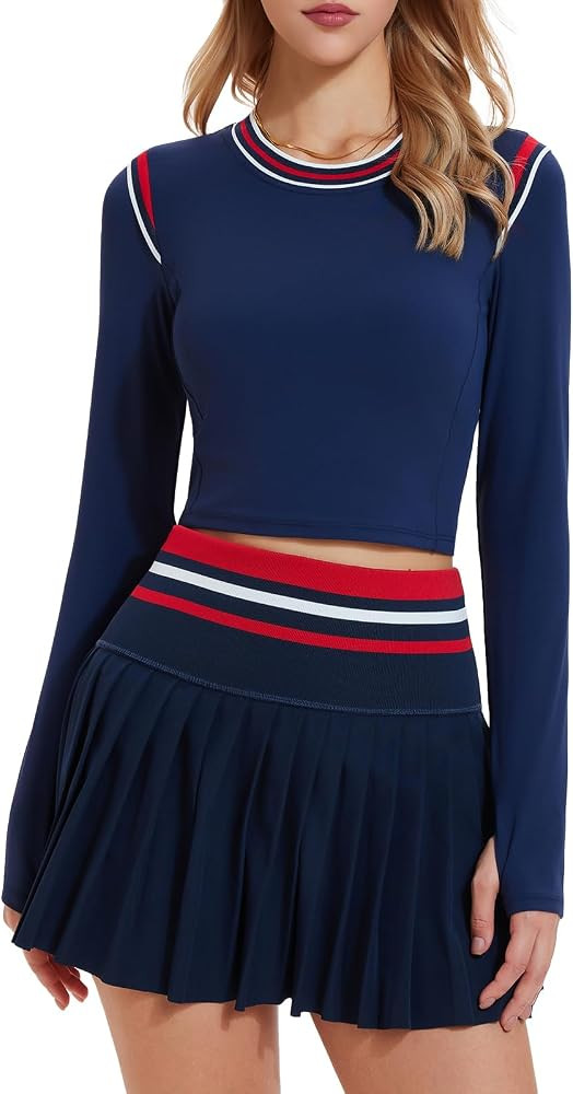 Two Piece Tennis Skirt Set for Women High Waisted Pleated Athletic Golf Skirt Sets Women 2 Piece ... | Amazon (US)