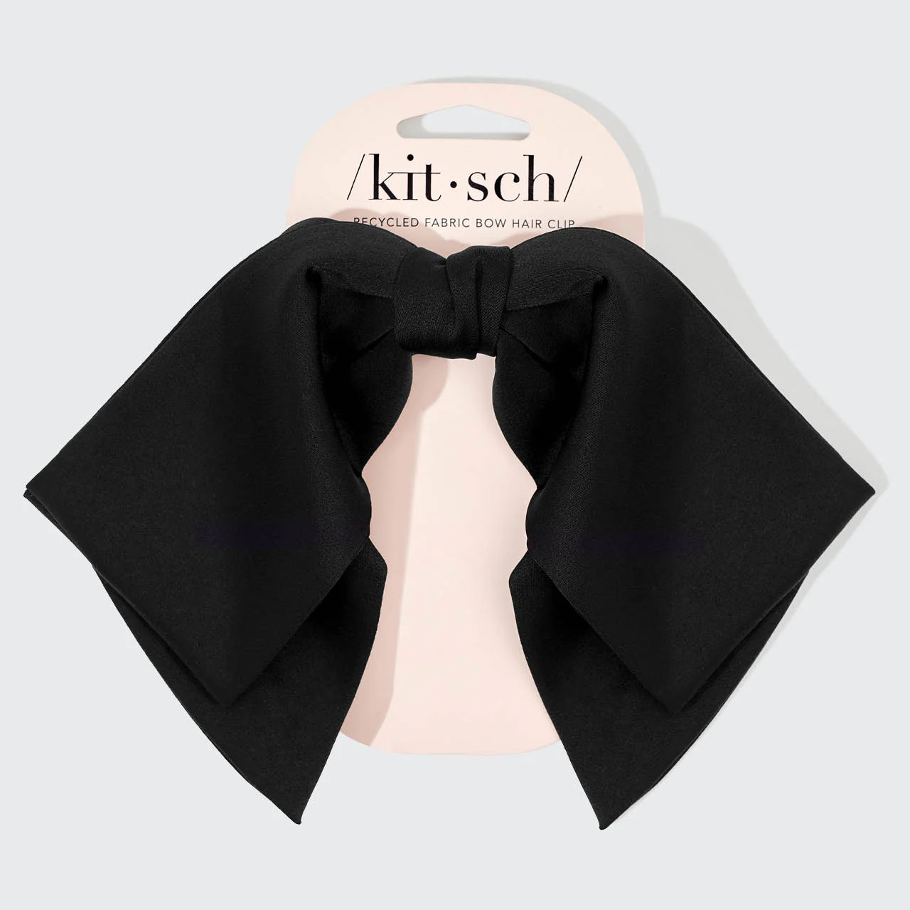 Recycled Fabric Bow Hair Clip - Black | Kitsch