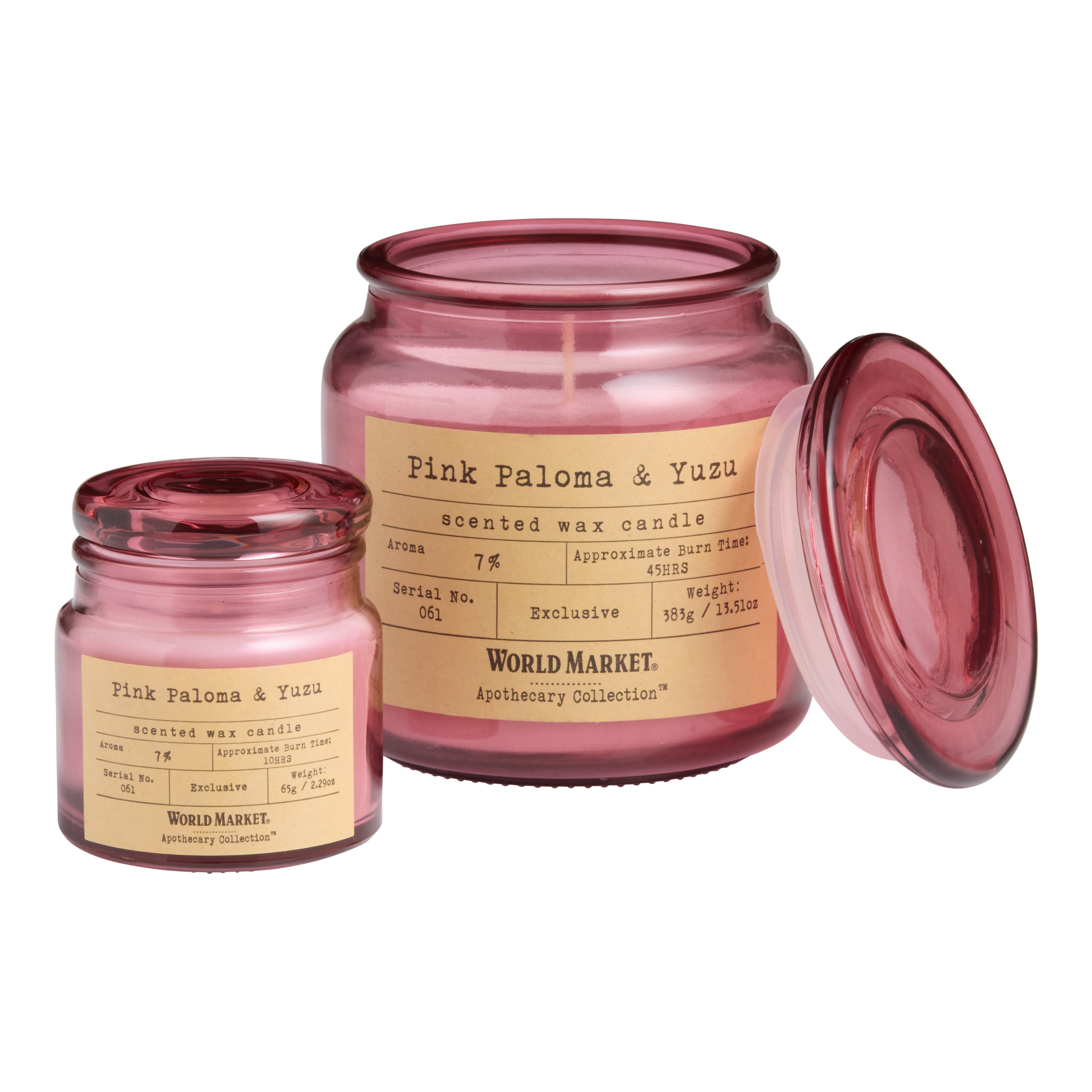 Apothecary Pink Paloma & Yuzu Scented Candle | World Market