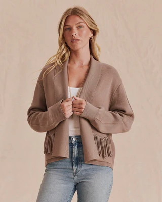 Splendid - Willow Fringe Cardigan - Taupe Grey | Splendid