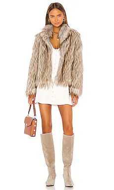 Unreal Fur Faux Fur Jacket in Natural from Revolve.com | Revolve Clothing (Global)