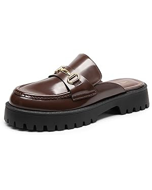 DREAM PAIRS Mules for Women, Comfortable Loafer Mules Slip On Chunky Business Casual Shoes | Amazon (US)