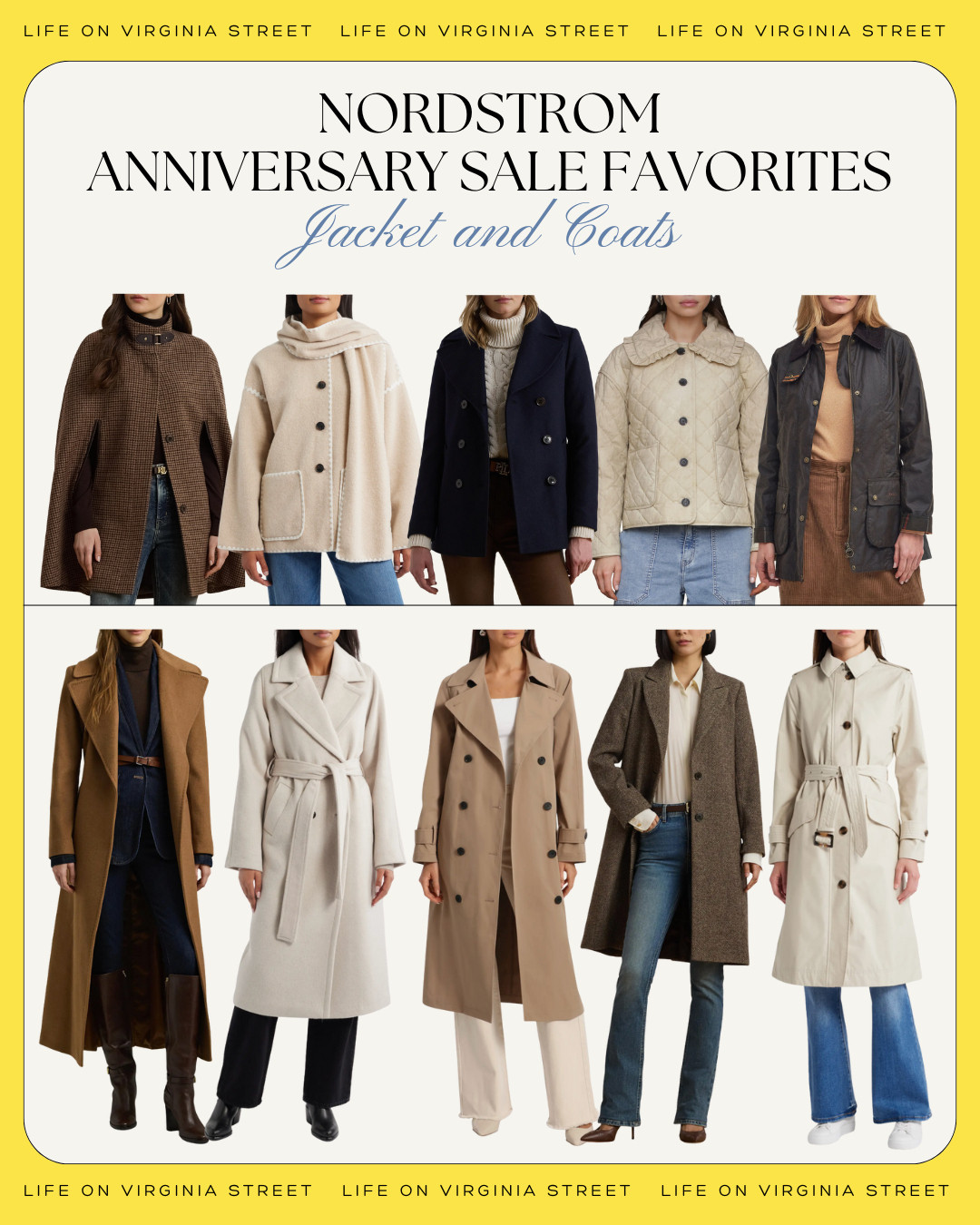 *The sale is live for all cardholders* Some of my favorite jackets and coats from the 2025 Nordstrom Anniversary sale! Includes chic raincoats, trench coats, wool coats, quilted jackets, barn jackets and more! #ltksalealert #ltkseasonal #ltkover40 #Ltkmidsize #ltkstyletip #ltkworkwear  

 

#LTKOver40 #LTKSaleAlert #LTKSeasonal