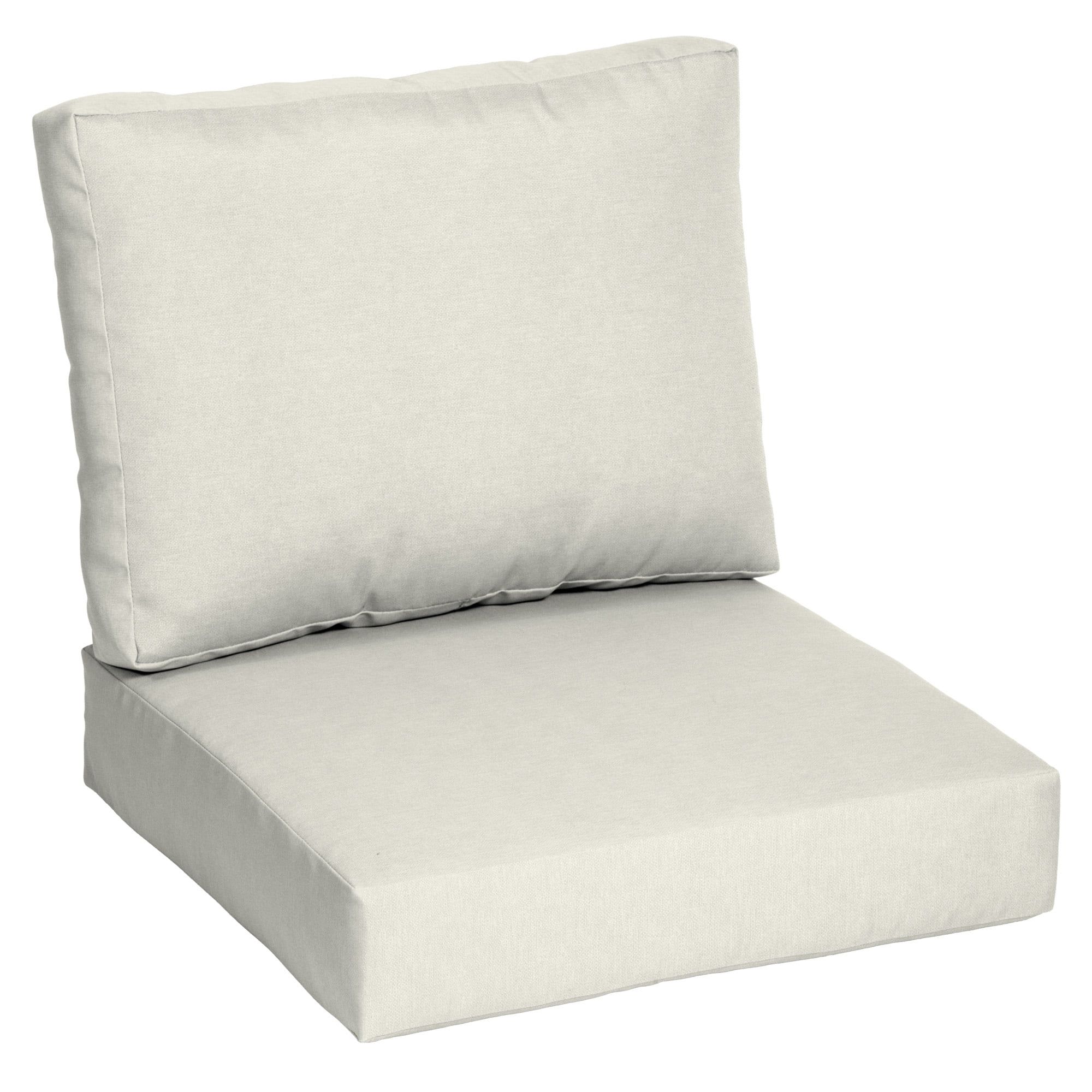 Better Homes & Gardens 42" x 24" Beige Rectangle Deep-Seat Outdoor Seating Cushions | Walmart (US)