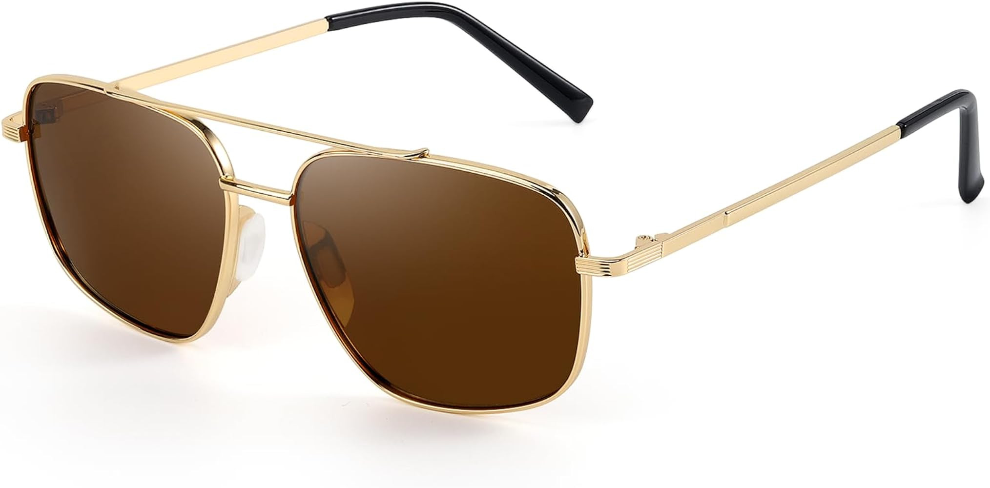 SODQW Tangle Free Aviator Polarized Sunglasses for Women Double Bridge Metal Frame Trendy Shades ... | Amazon (US)