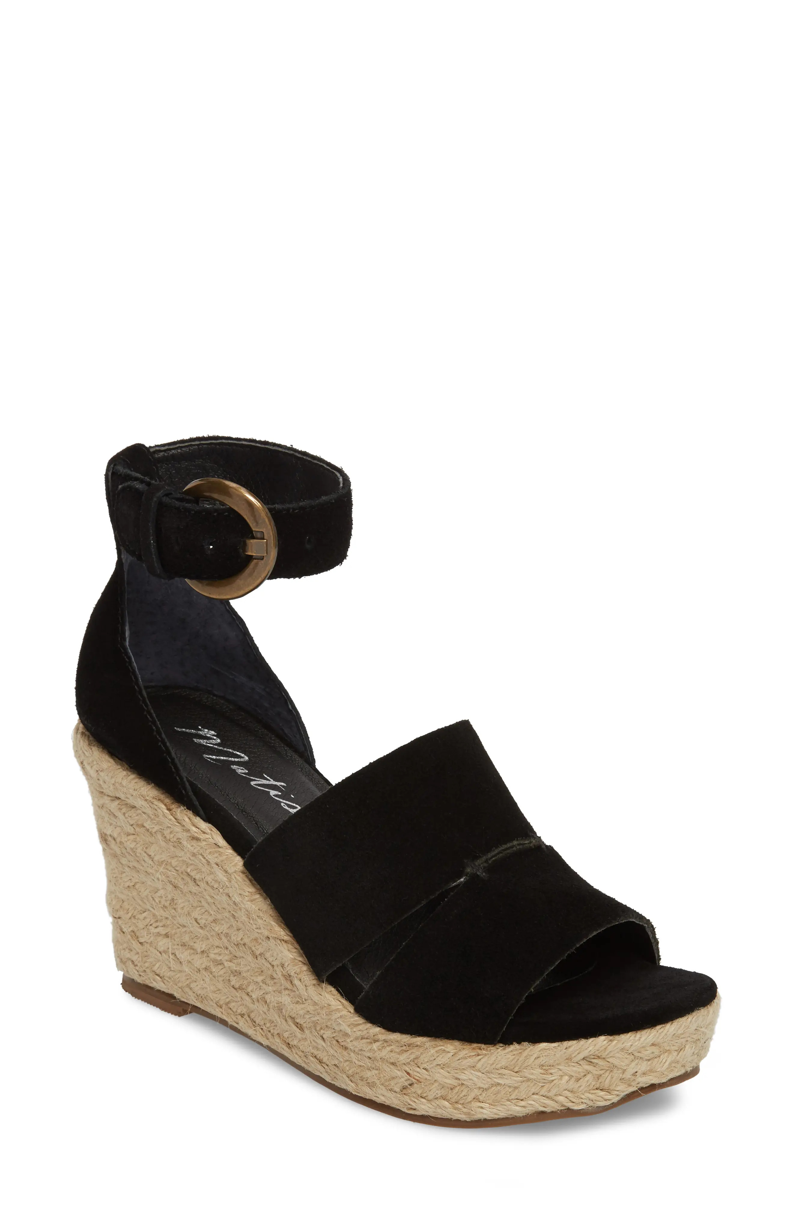 Women's Matisse Cha Cha Espadrille Wedge Sandal, Size 9 M - Black | Nordstrom