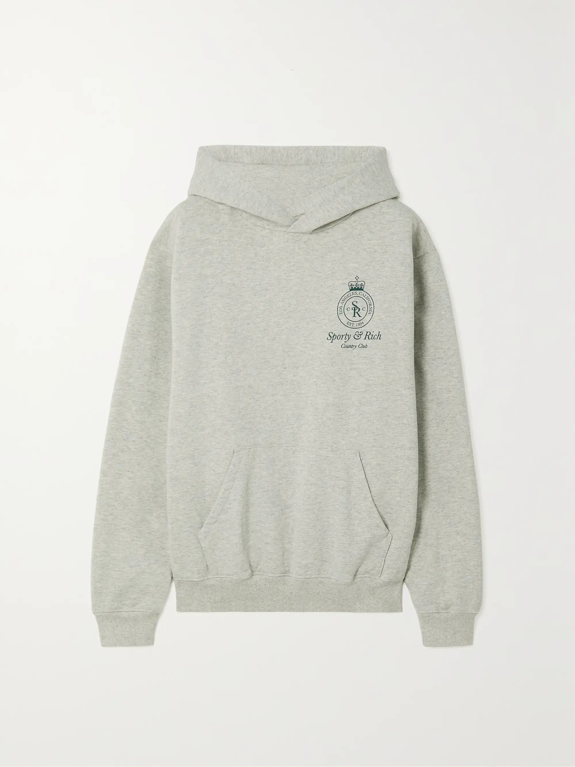 Crown printed cotton-blend jersey hoodie | NET-A-PORTER (US)