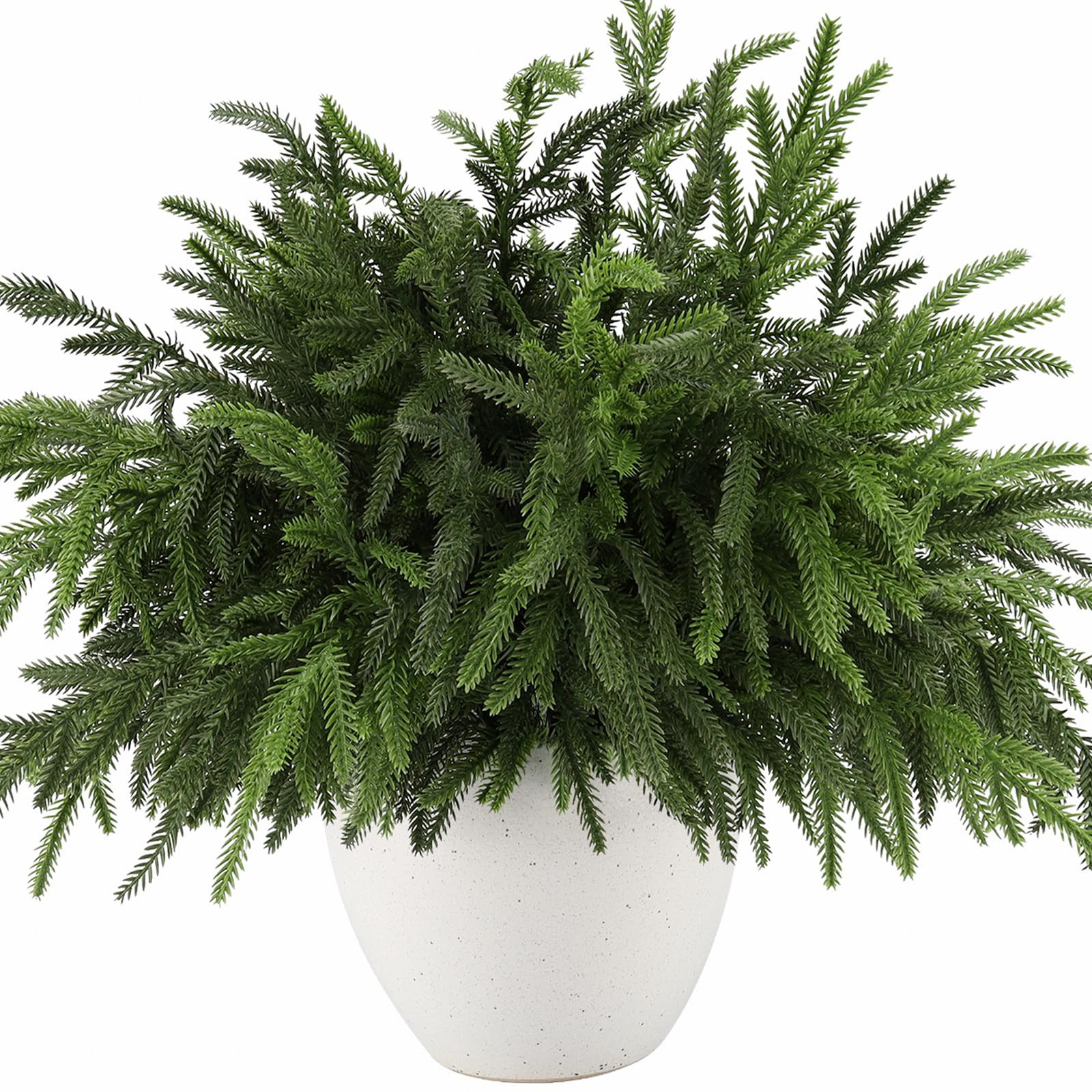 8Pcs Realistic Norfolk Pine Branches -18Inch Artificial Real Touch Christmas Pine Stems Picks Gre... | Amazon (US)