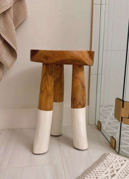 Shower bench
Shower stool
Teak wood stool
Serena and lily dupe
Wood stool
Wooden stool
Wooden bench
Painted legs 

#LTKhome