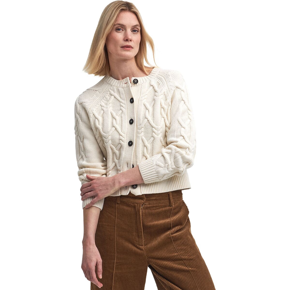 Barbour Lorelei Knit Cardigan Sweater - Women's Ecru, US 12/UK 16 | Backcountry