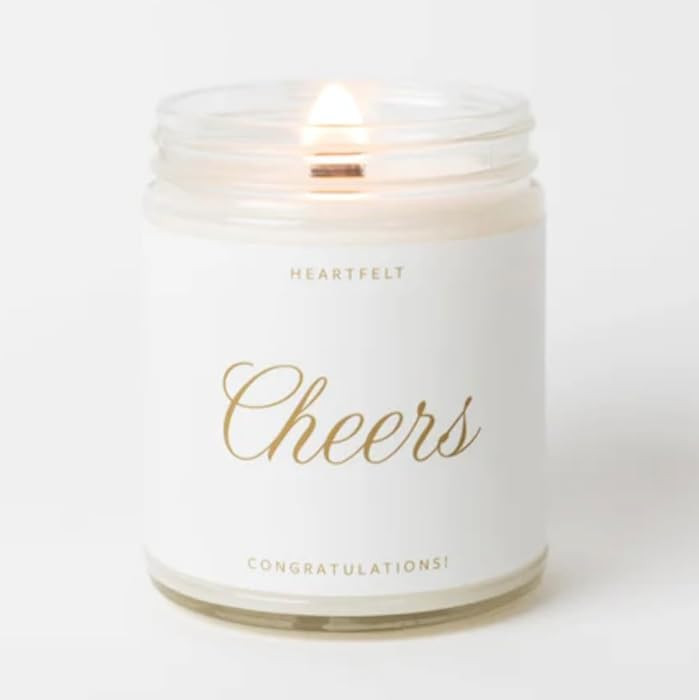 Fontana Candle Co. Celebration Collection, Cheers! Congratulations – 9oz Scented Candle with Be... | Amazon (US)
