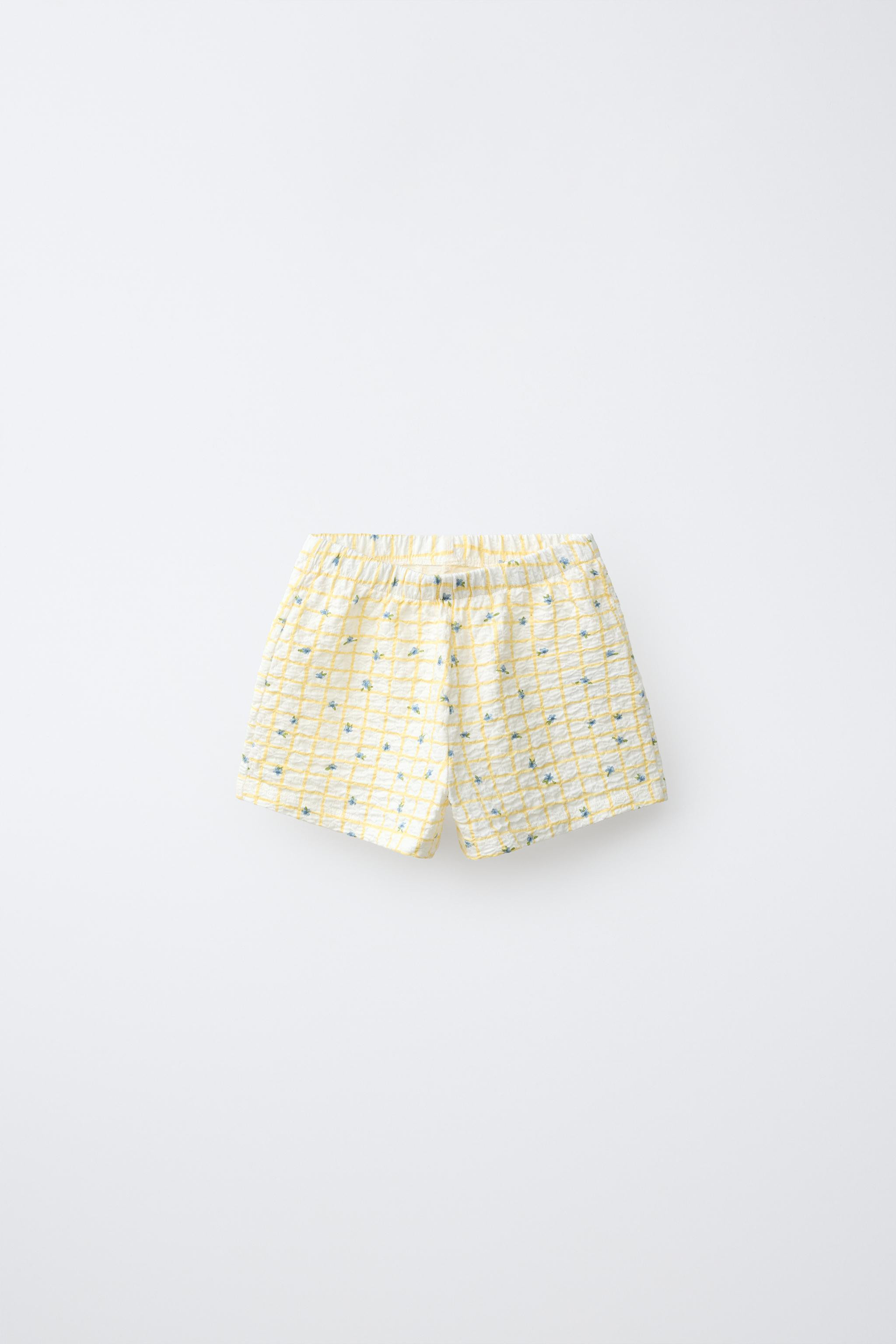 PLAID AND FLORAL SHORTS | Zara US