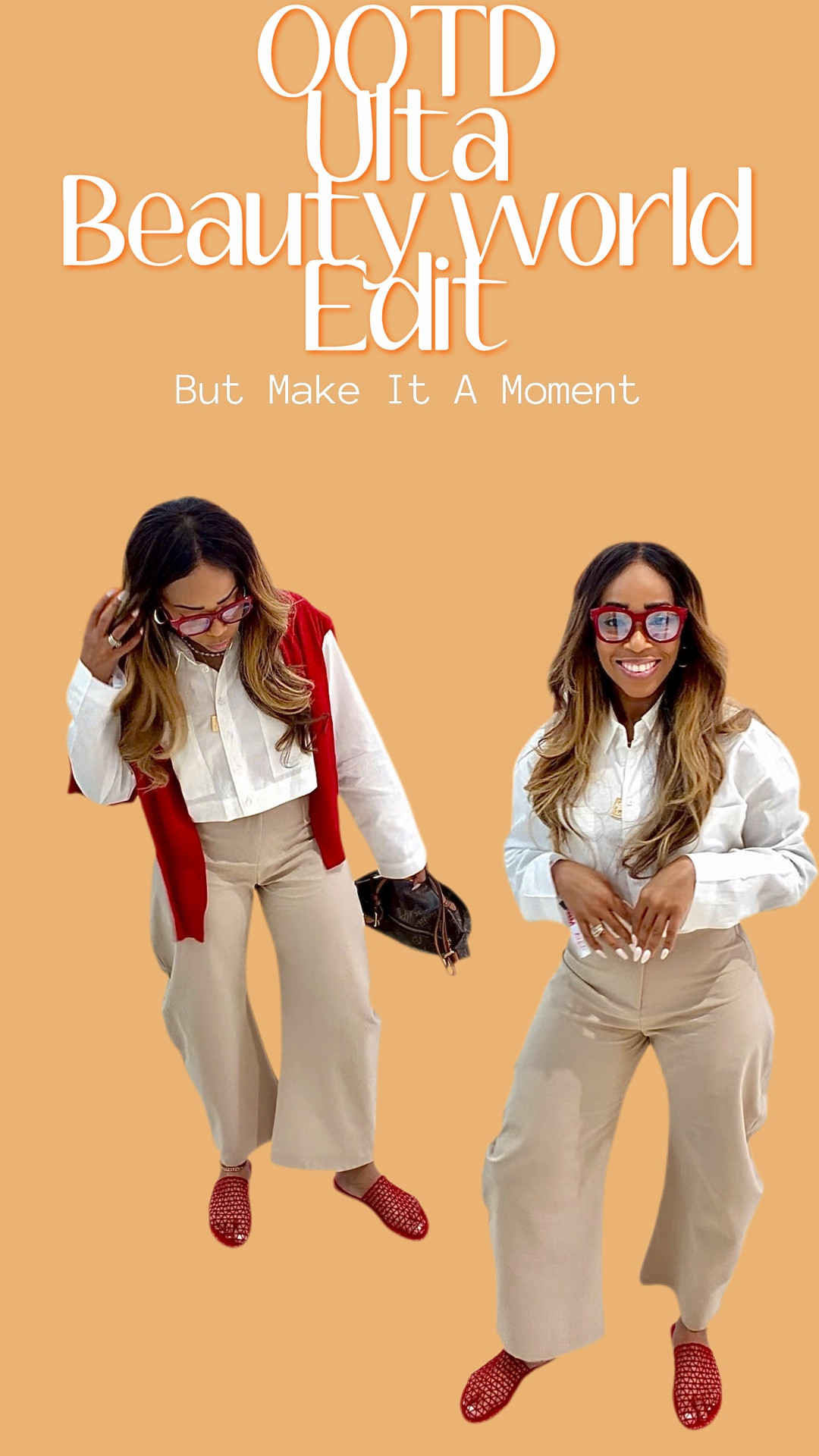 White cropped button down, tan barrel pants, and red mesh mules… and somehow the compliments did NOT stop all day. Effortless, elevated, and just the right amount of bold—because a pop of red will always do what needs to be done ❤️ Comment “shop “ for links 💁🏽‍♀️
Proof that a clean look + a statement shoe = main character energy every single time.

#LTKootd #LTKgrwm #LTKOver40