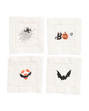 4pk Linen Bats Embroidered Coasters | Kitchen & Entertaining | Marshalls | Marshalls