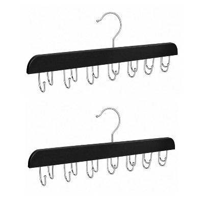 Home Collection Belt Hanger for Closet with 14 Hooks Holds Up to 42 Belts,Pack of 2 Black | Target
