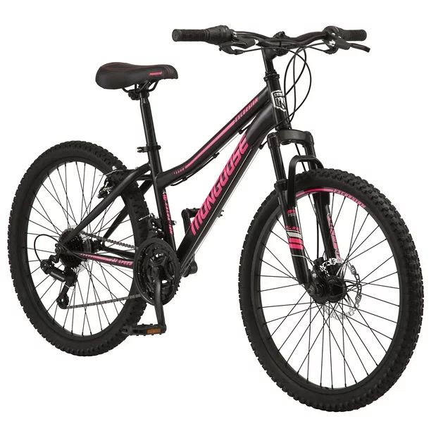 Mongoose Excursion Mountain Bike, 24-inch wheel, 21 speeds, black | Walmart (US)