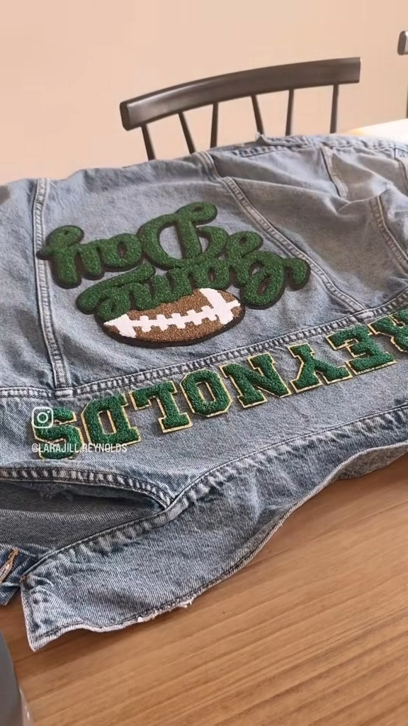 Patches for denim mom sports jacket! 

#LTKSeasonal #LTKKids #LTKFamily