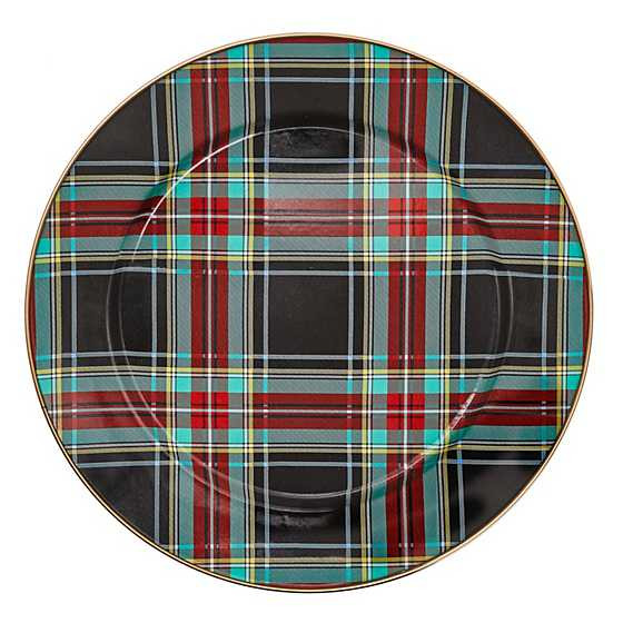 Tartan Black Charger | MacKenzie-Childs