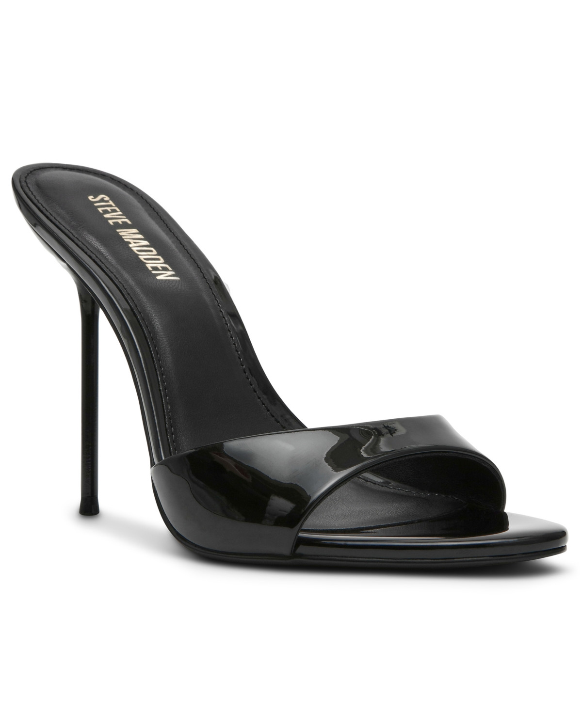 Steve Madden Davina High Heel Stiletto Dress Sandals - Black Patent | Macy's