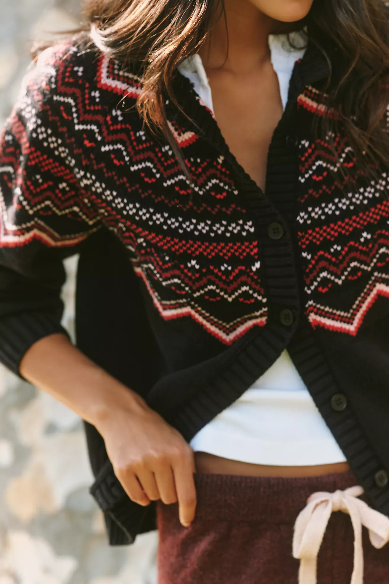 Beach Riot x Anthropologie Zigzag Cardigan Sweater | Anthropologie (US)