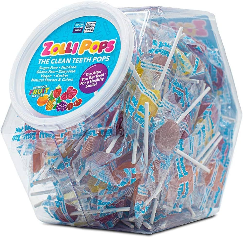 Zollipops Clean Teeth Lollipops | Anti-Cavity, Sugar-Free Candy with Xylitol, Assorted Flavors, 1... | Amazon (US)