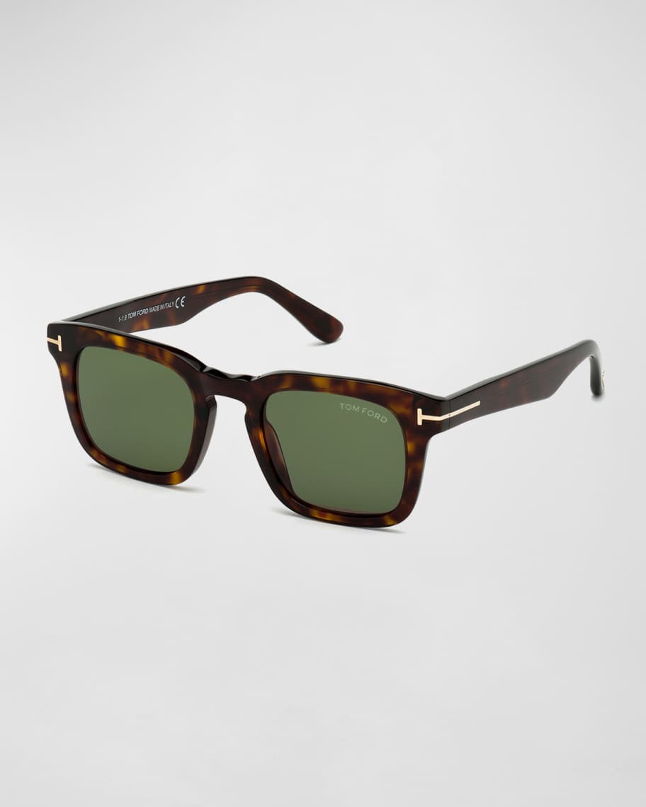 TOM FORD Men's Dax Square Tortoiseshell Sunglasses | Neiman Marcus