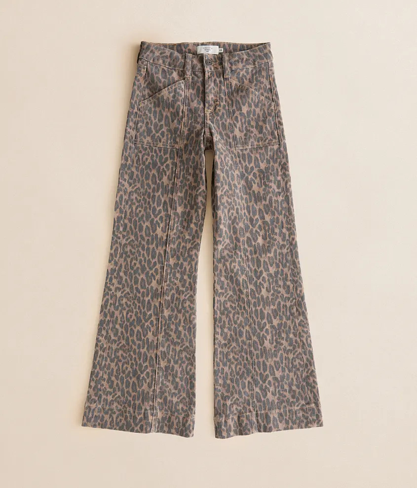 Girls - Mini Sloane Cheetah Comfort Flare Jean | Buckle