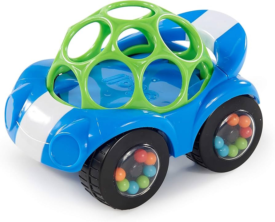 Oball Easy Grasp Rattle & Roll Toy Sports Car BPA-Free Infant Crawling Toy, 1 Pack, Age 3 Months ... | Amazon (US)