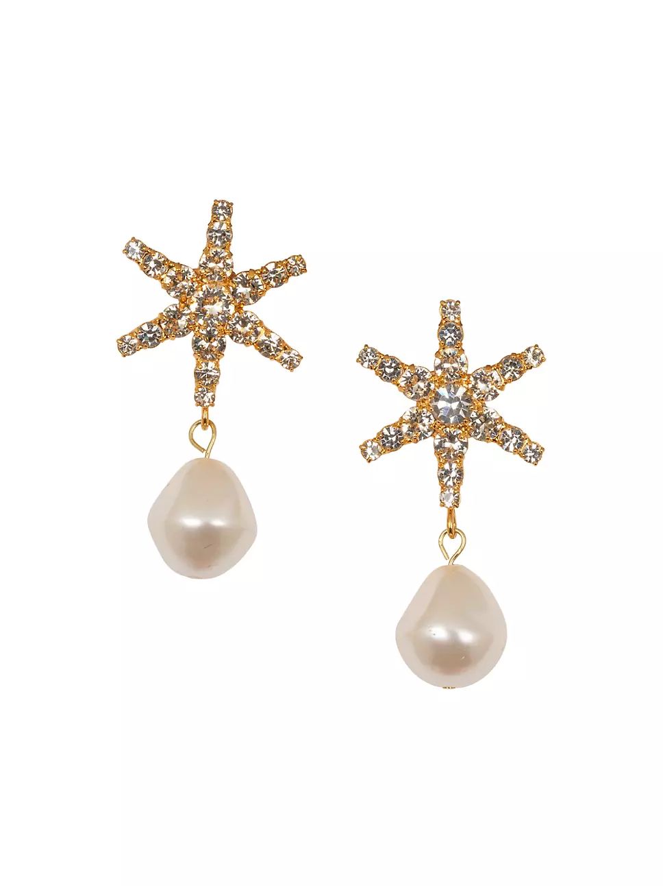 Goldtone, Glass Crystal & Imitation Pearl Drop Earrings | Saks Fifth Avenue